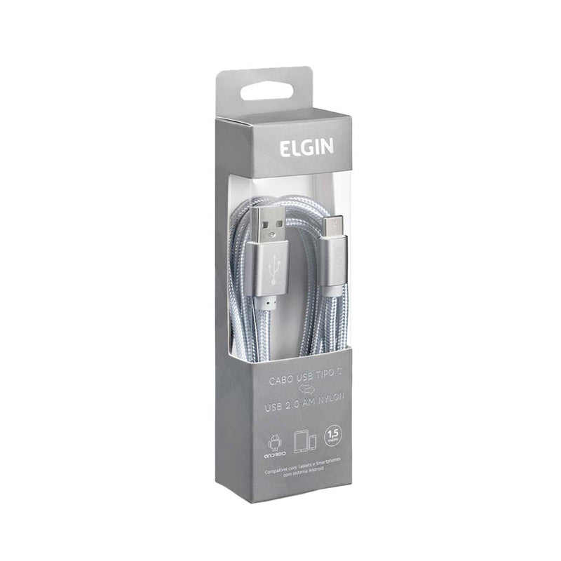 CABO USB (A-MACHO X TYPE-C)(1,5M)(2.0)(CINZA)(EL)46RCTCNYCDS