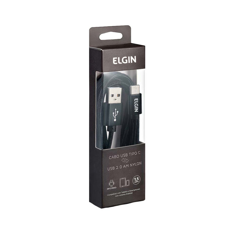 CABO USB (A-MACHO X TYPE-C)(1,5M)(2.0)(PRETO)(EL)46RCTCNYPDS