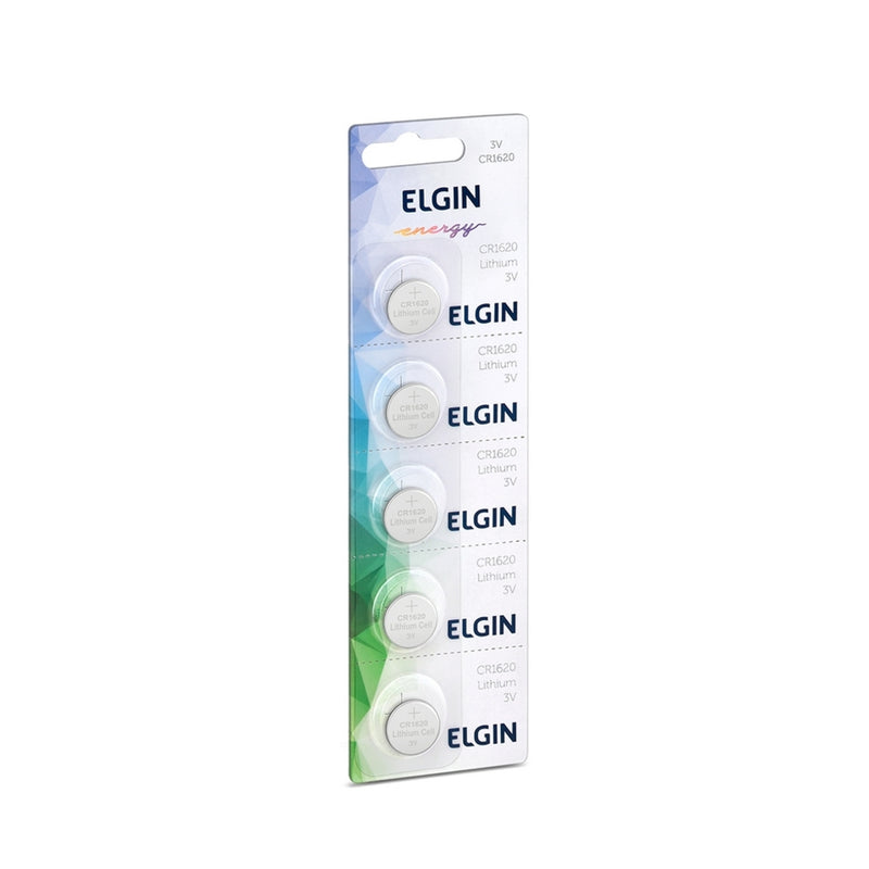 BATERIA 3.0 V (CR1620) (5UN) (ELGIN) (82303)